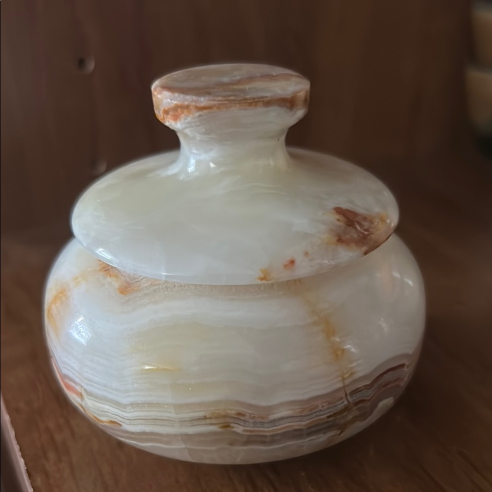 🍂Elegant Onyx Stone Jar with Lid - Picture 5 of 7